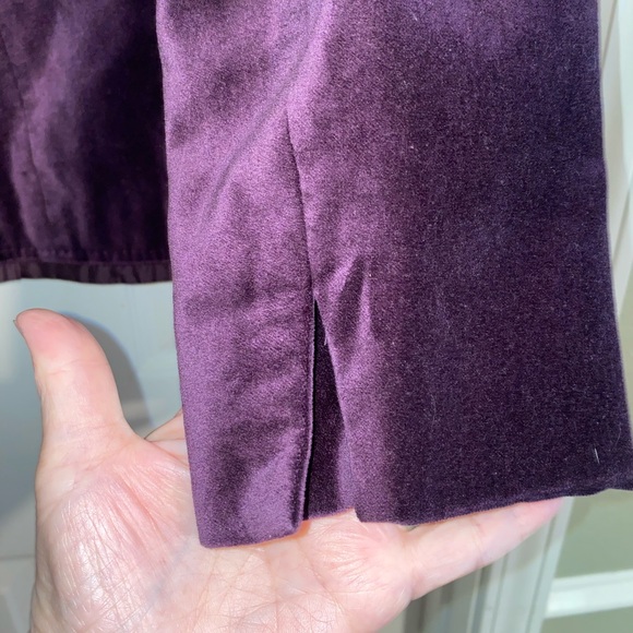 Coldwater Creek Deep Purple Velvet Blazer - Picture 7 of 9